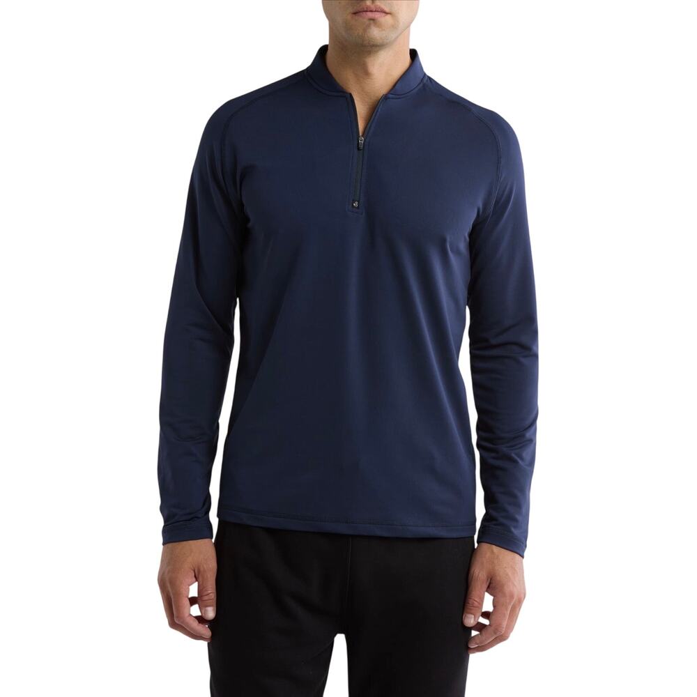 Swannies Taylor 1/4 Zip Golf Pullover Men's XXL in Navy Long Sleeve Blade Collar